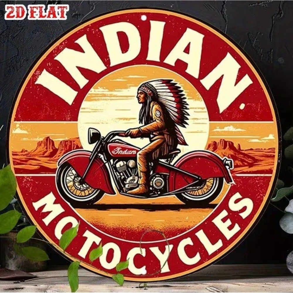 INDIAN MOTRORCYCLE retro style Sign METAL